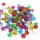Peony Flower Button Multicolor Acrylic Rhinestone DIY Crystal Jewelry Accessory