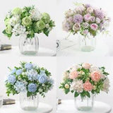 Bouquet Artificial Home Fake Peony Bunch Party Flowers Wedding Silk Garden-Decor