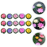 15 Pcs Artificial Lotus Eva Pool Floating Decoration Water Lily Flower