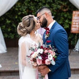Dusty rose wedding bouquet, Mauve & Burgundy bouquet, Bridal bouquet, Boho bouquet, Dusty Rose and Burgundy bouquet, Large Bouquet