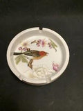 Shafford Chinese Garden Ashtray Trinket Cherry Blossom Peony Bird Gold Trim 4.5"