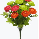 Ranunculus  Bush X 12, 18"L, Wreath Supplies, Floral and Garden Wreath Embellishments, Blush Wedding Bouquet, 54662-ORBTYGN