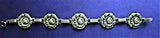 VINTAGE 1930'S STERLING SILVER WATER LILY BRACELET BY DANECRAFT - USA
