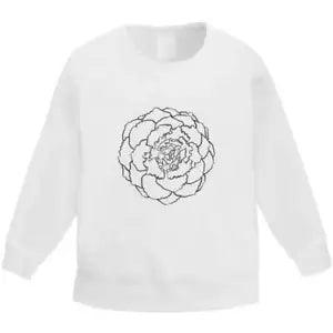 'Peony Flower' Kid's Sweatshirt / Sweater / Jumper (KW013841)