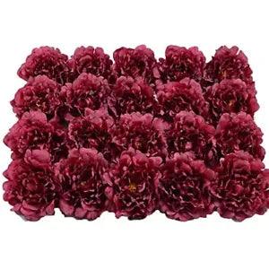 20pcs 5" Artificial Flower Peonies, Silk Peonies with 6" Stems, Flowers