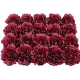 20pcs 5" Artificial Flower Peonies, Silk Peonies with 6" Stems, Flowers