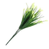 (White)Artificial Plastic Calla Lily Fake Leaf Flowers Plant Bouquet Home
