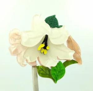 Modern Arcrylic Handmade BROOCH 3D Stunning Lily Flower Floral Statement BN Gift
