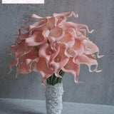 Blush Pink Calla Lily bouquet, Bridal Bouquet, Silk Flower bouquet, Wedding Flowers, Bridesmaid Gifts, Toss Bouquet, Flower Girl Bouquet