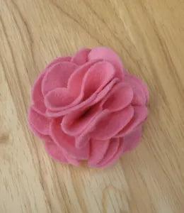Felt carnation brooch in flamingo pink Perfect for special occasions or everyday