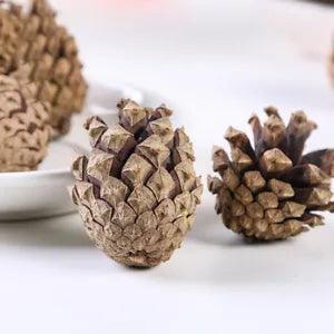 25PCS Christmas Artificial Natural Pine Cone Dried Flowers DIY Xmas Party Decor