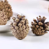 25PCS Christmas Artificial Natural Pine Cone Dried Flowers DIY Xmas Party Decor