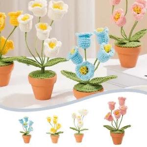Charming simulated green plant lily of the valley flower mini sculpture