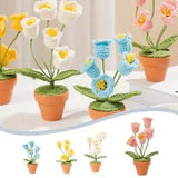 Elegant simulated green plant lily of the valley flower desktop accessory