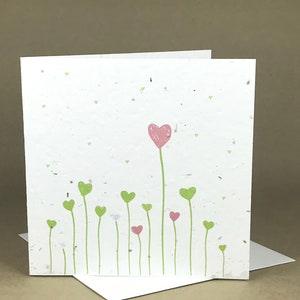 Plantable Eco-Friendly Seeded Card / Growing Hearts