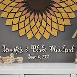 3D SUNFLOWER Wedding guest book, Alternative wood guest book, Custom guest book, Rustic Wedding flower, Rustic decor