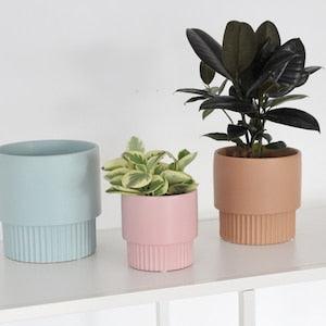 Set of 3 Danish Pastel Matte Planter Pots