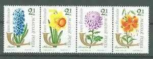 MTC1122 Hungary 1963 MNH 4v Flowers Hyacinth Chrysanthemum Lily