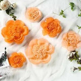 24 pack 7" 9" 11" Peach and Orange Tissue Paper Peony Flowers Sale Home Backdrop