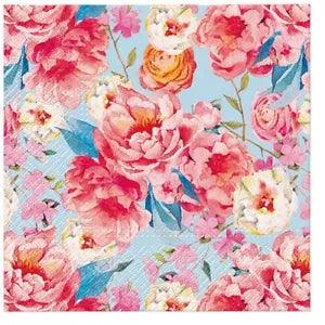 Decoupage Paper Napkins Luncheon Peonies Spring Floral Flowers - Pack of 20 pcs