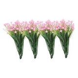 Artificial Flower Heads, Plastic Mini Peony Hydrangea Pink Faux Flowers 12Pcs