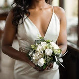 White bridal bouquet, Wedding bouquet, White Wedding bouquet, Bridal bouquet, Bridesmaid bouquet
