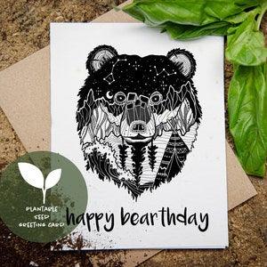 Plantable Seed Card, Funny Birthday Card for Husband, Wildflower Seed Gard, Happy Birthday Cards, Sustainable Gifting, Wifes Birthday Card