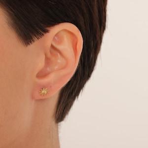 Sun Earrings, Sun Stud Earrings, Sunshine Earrings, Starburst Earrings, Celestial Earrings, Real Gold Sun, Summer Jewelry, Christmas Gift