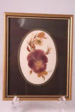 Vintage Village Green County Crafts Dried Purple Pansy Framed 5 1/2
