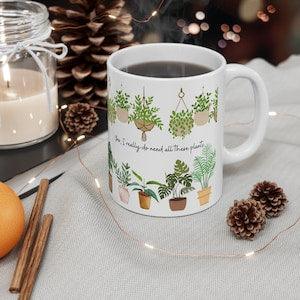 Plant Mug, Botanical Coffee Cup, Nature Inspired Tea Mug, Gift for Plant Lovers, Ceramic Plant Mug, Greenery Coffee Cup, Botanical Tea Mug