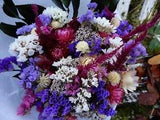 Dried Flower Bouquet, Statice,  Straw Flowers, Yarrow, Gift, Home Decor, Wedding