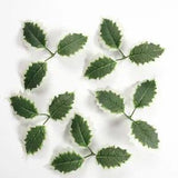 5/100PCS Artificial Silk Leaf Holly Leaves Fake Foliage For DIY Wreath Decor