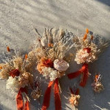 Bridal bouquet/ silk peony / preserved rose / wedding flowers/ terracotta/ ivory/ baby breath, hydrangea/ rust bouquet / buttonhole