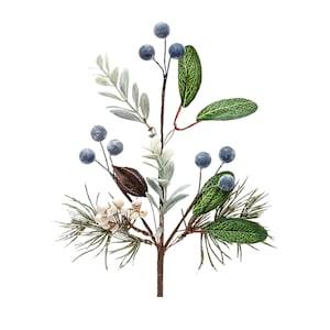 11?? Berry Pine Spray for Floral Arrangements Wreath Making Supplies for Thanksgiving and Christmas Decor