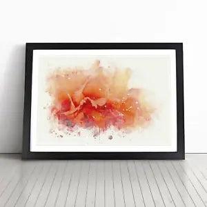 Orange Carnation Flower Framed Wall Art Poster Print Home Decor Picture Large