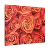 Romantic Orange Rose Bouquet Canvas, Great Gift for Her Flower Wall Decor, Birthday and Holiday, Mom, Sister, Lover, Grandma
