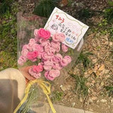 Finished Delightful Japanese-inspired Crochet Bouquet - Charming Sweet Peas in a Whimsical Design