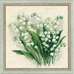 Counted Cross Stitch Kit Lilies of the valley Flowers DIY Unprinted canvas