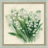 Counted Cross Stitch Kit Lilies of the valley Flowers DIY Unprinted canvas