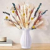 115pcs Dried Pampas Grass - Natural Pompas Grass Boho Dried Flowers Bouquet ,