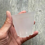 2.5??? round cornered clear square seedling orchid pot, Clear plastic pot, Transparent plant pot, Clear square succulent pot, Seedling pot