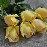 17" Yellow Real Touch Faux Rose Buds, DIY Florals | Wedding/Home Decoration | Gifts, DIY Bouquets/Centerpieces