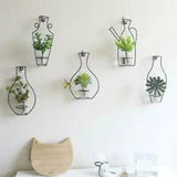 1x Creaive Homeart Nordic Style Iron Frame Vase Wall Hanging Plant Dried Flower