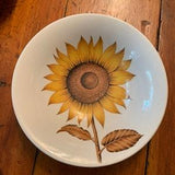 Vintage Retro Washington Pottery Sunflower Bowls - Ironstone Hanley England Set of 6