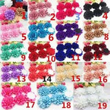 Satin Ribbon Peony Flower Appliques Craft Wedding Decoration 10pcs Ribbons Tools