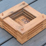 108. Salvaged Red Pine Wood Hanging Basket Planter for Orchids, Bromeliads, Ferns, Cacti, Other Epiphytes and Succulents