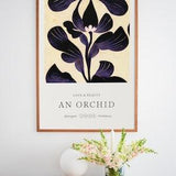 An Orchid Flower Print, Matisse Style Art Print, Modern Art, Abstract Flower Art, Poster Wall Art Poster Print - Sizes A2 A3 A4