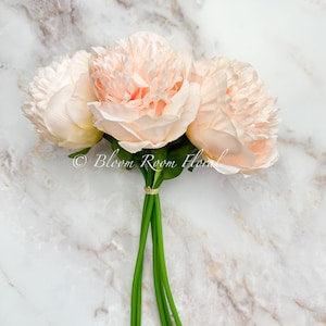 5 Stems Peony Realistic Silk Bouquet, Faux Artificial Flower, DIY Floral Wedding Decor, Party, Home Decoration,  Gifts -  Pink color, floral