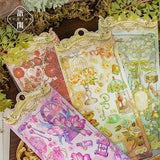 Vintage floral sticker,sationery,lily,roses,tulip,sunflower,bottled flower,antiqued,garden,painted,mushroom,bookroom-CH-ST-2284