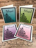 Simple Card With the On So Ombre Paper and Corner Bouquet Stamp Set - Flower Delivery